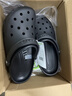 CROCS卡骆驰经典洞洞鞋男鞋一脚蹬女鞋沙滩鞋拖鞋|10001 黑色-001(含智必星) 43 (270mm) 实拍图