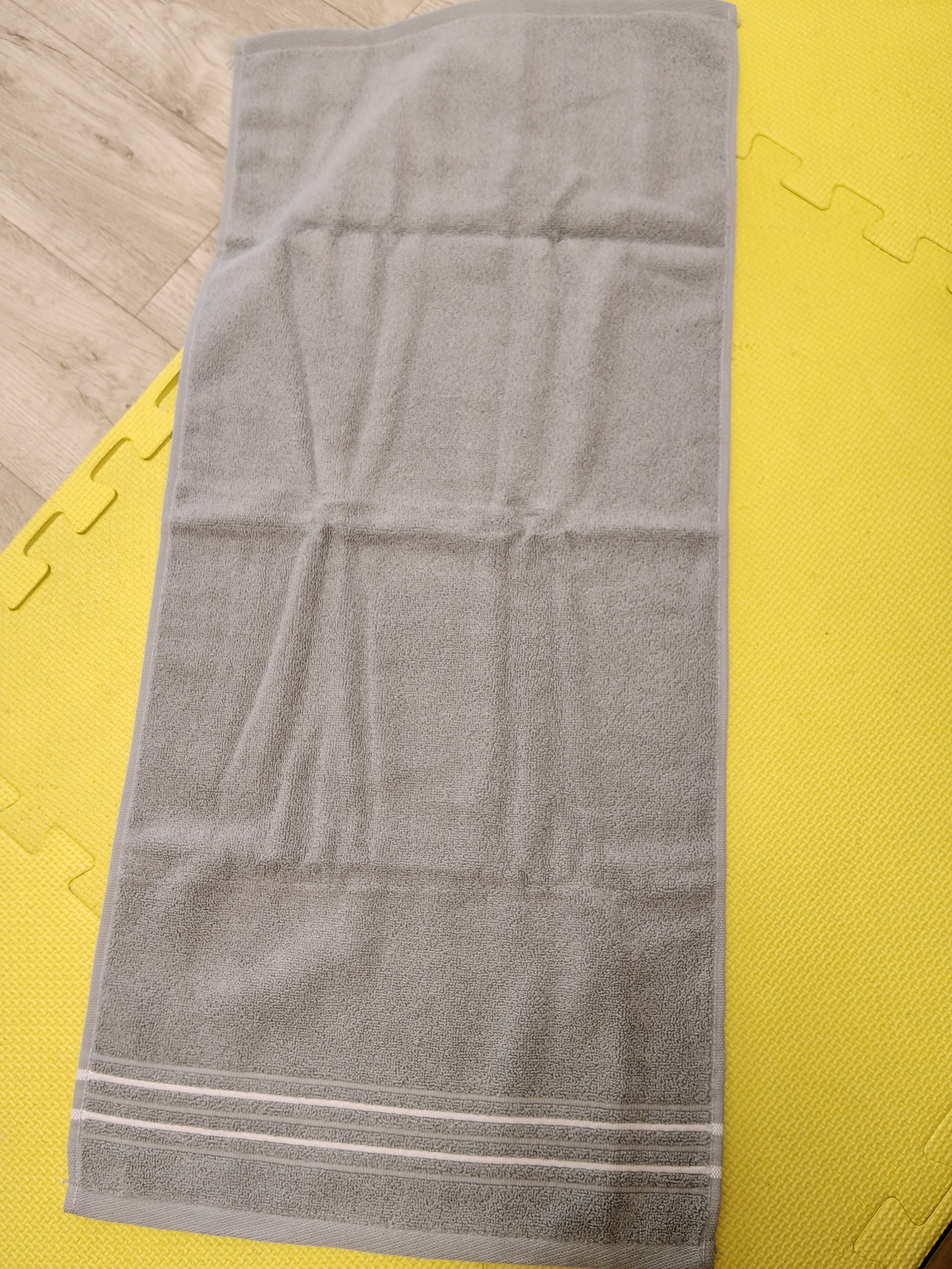 金号毛巾 纯棉洗脸巾吸水纯色加厚运动面巾 灰色76*34.5cm 130g 实拍图