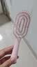 名创优品（MINISO）梳子升级款迷你便携立式骨梳美发梳造型梳礼物 带清洁刷 粉色 实拍图
