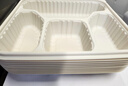 美厨（MAXCOOK）一次性饭盒带盖分格打包盒食品级餐盒五格方形 1.5L*50套MCPJ9448 实拍图