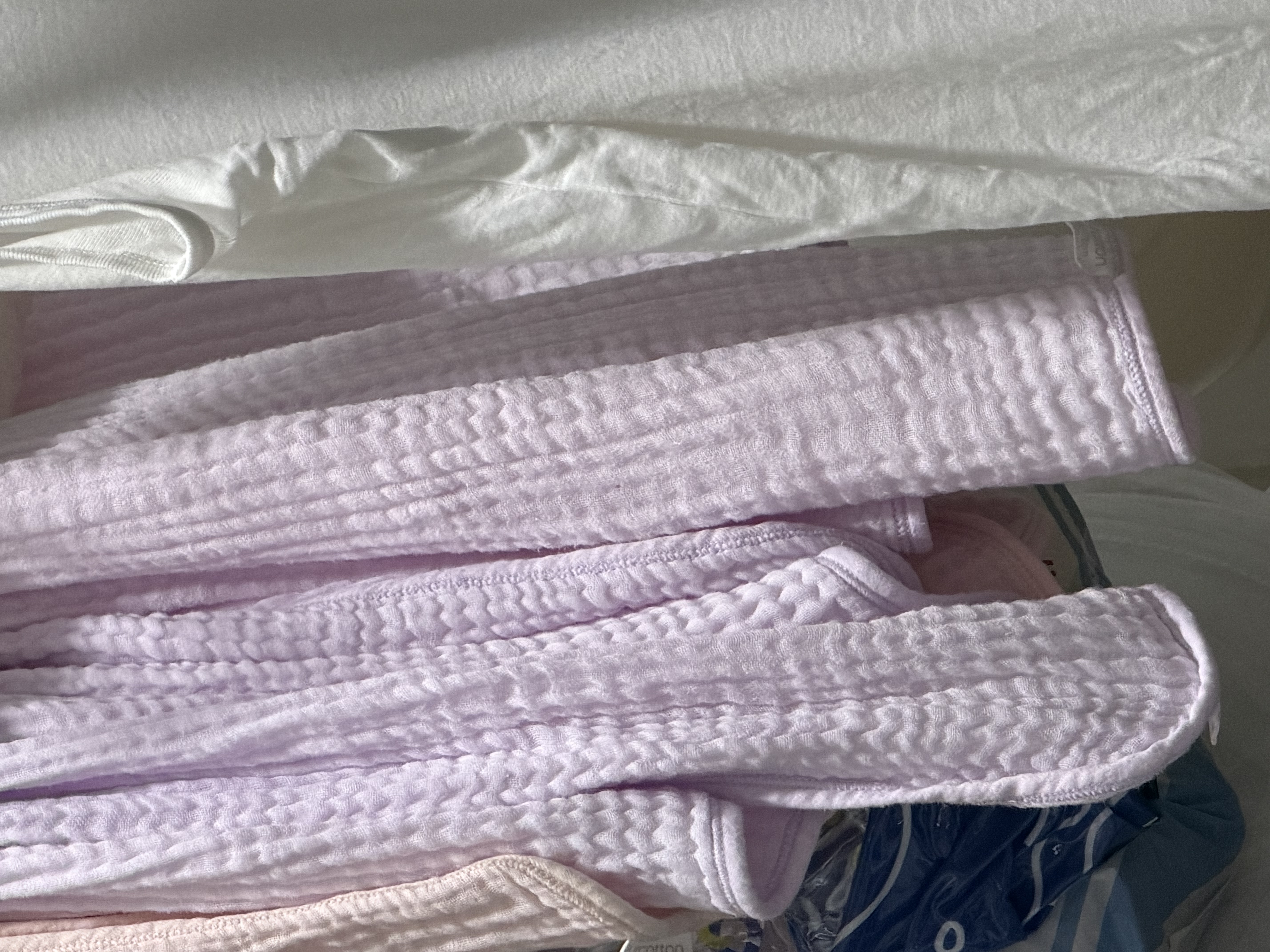 全棉时代A类纱布纯棉速吸易干四层水洗纱布毛巾 34cm×76cm 春兰美人·粉 实拍图