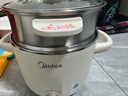 美的（Midea）电煮锅 0涂层不锈钢 宿舍小电锅 多功能家用宿舍泡面小火锅 2.6L蒸煮一体电热锅 XZC2066G 配蒸笼 实拍图