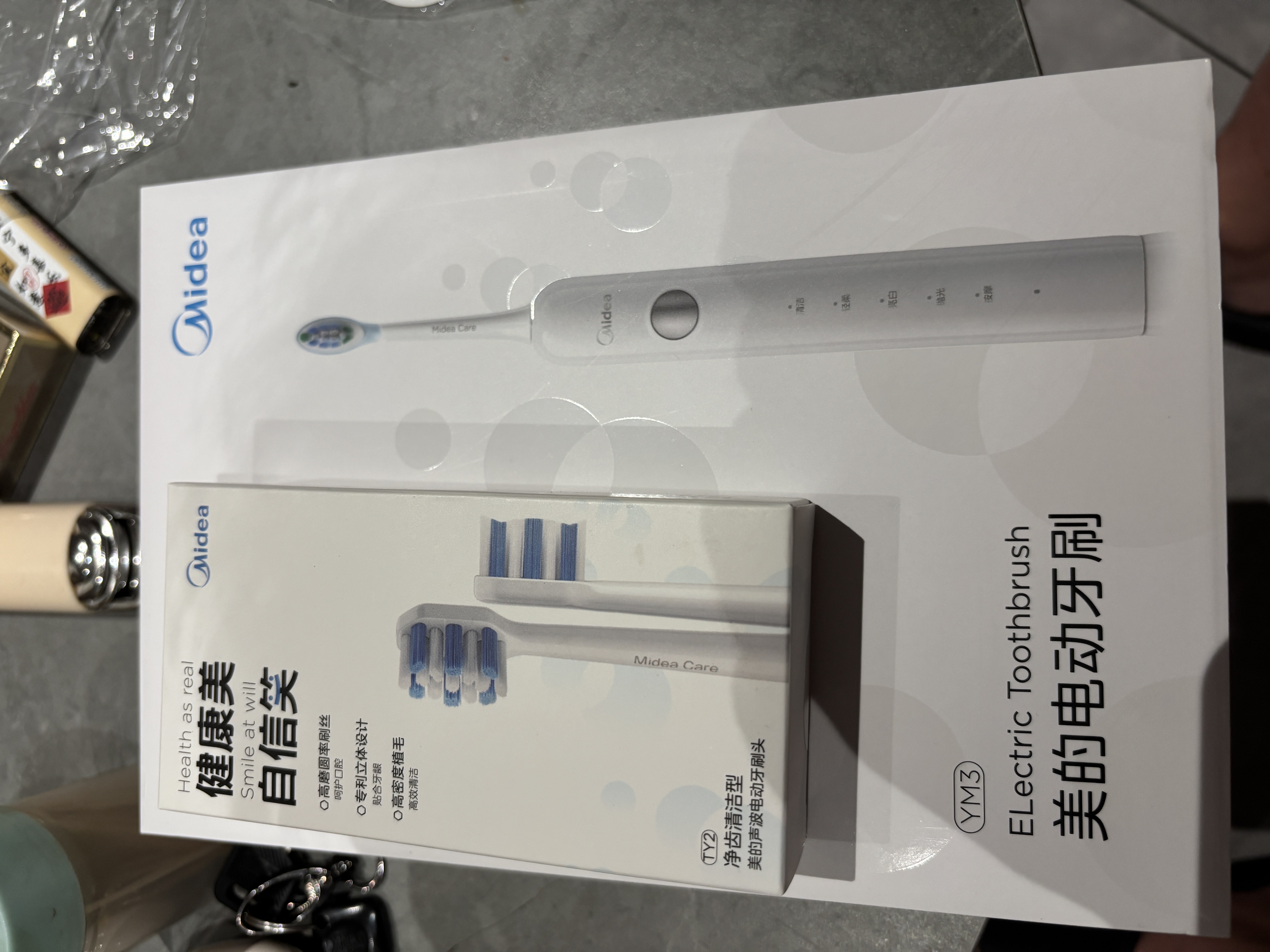 美的（Midea）电动牙刷头TY2 适配S1PX/MR1新版/S5/YS7/YM3/YM6pro/YM502 刷头*2   实拍图