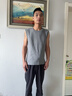 罗蒙（ROMON）男士保暖衣背心男羽绒蚕丝德绒无痕坎肩10A抗菌内衣马甲 黑 L 实拍图