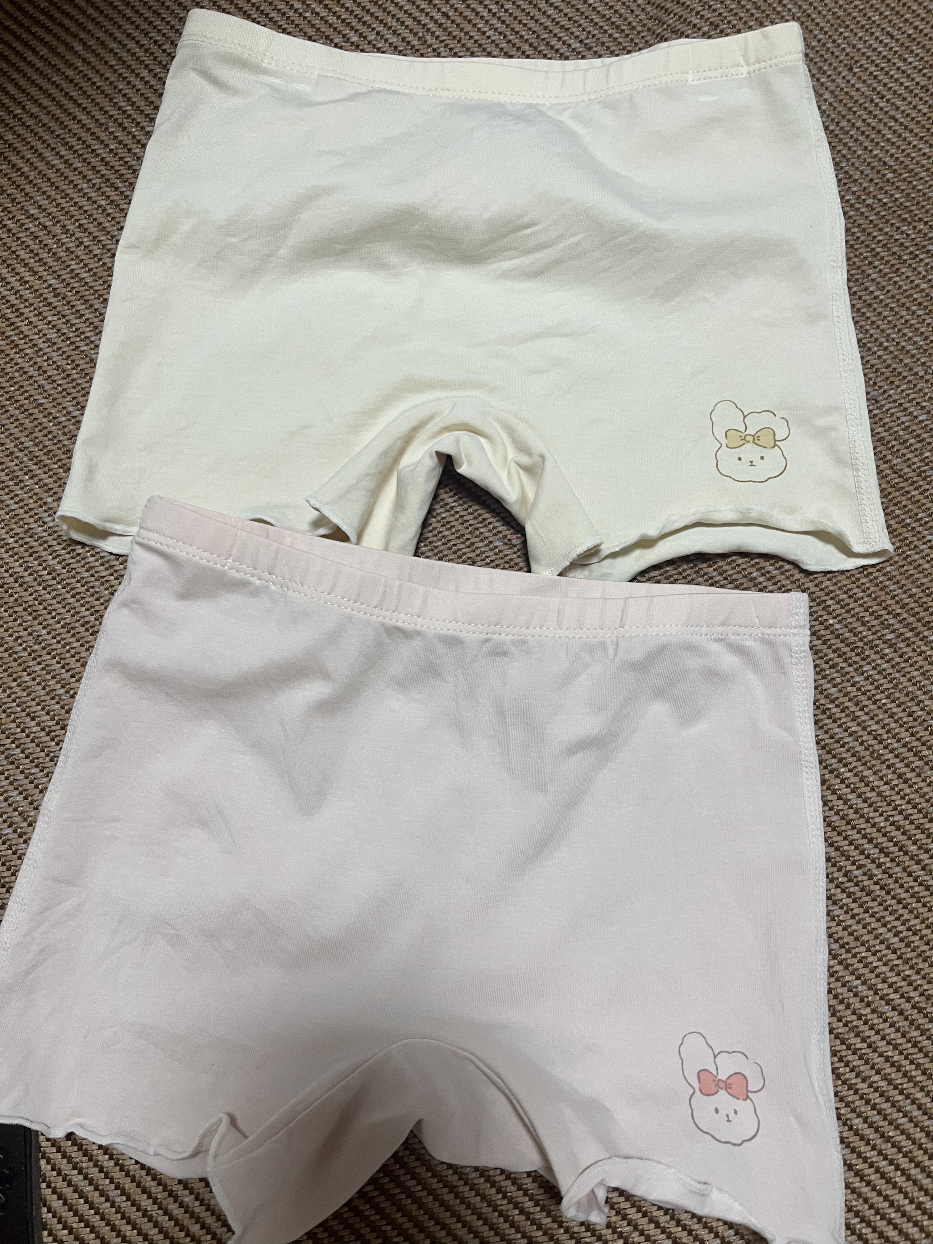 尼多熊女童内裤安全裤防走光宝宝平角内裤打底裤儿童四角短裤 粉+肤 L 实拍图