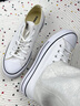 匡威（Converse）All Star Lift夏季经典厚底鞋小白鞋帆布鞋560251C 560251C/白色 （推荐选大半码） 37.5 实拍图
