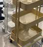 宜家（IKEA）拉斯克家居小推车置物架移动茶水桌书包架客厅厨房收纳架 大号35×45×77cm｜白色 实拍图
