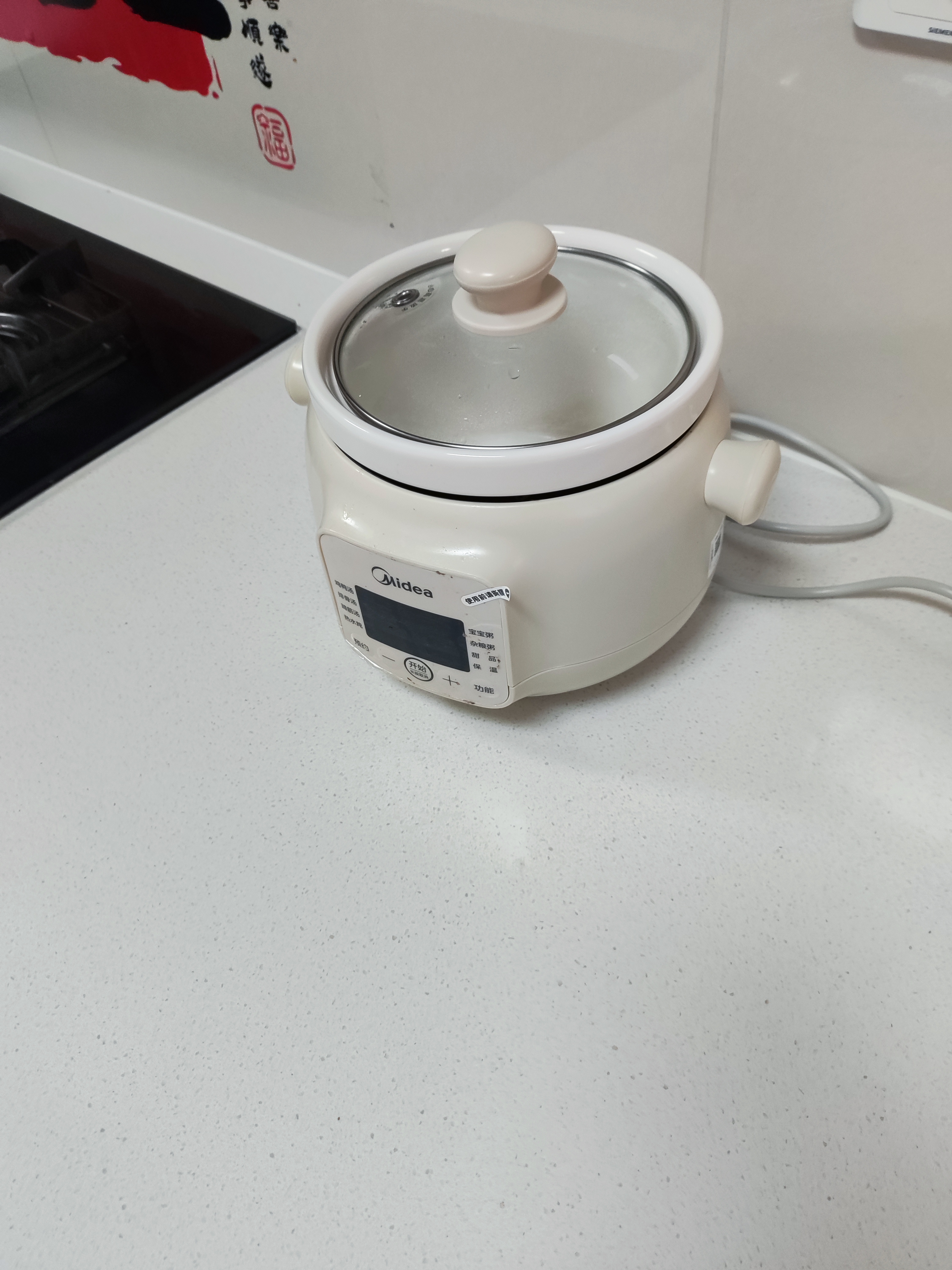 美的（Midea）电炖锅煲汤锅炖汤电砂锅快炖 陶瓷炖汤盅母婴辅食锅燕窝熬粥 1.5L白瓷电炖盅大功率炖锅MD-DGE1556 实拍图