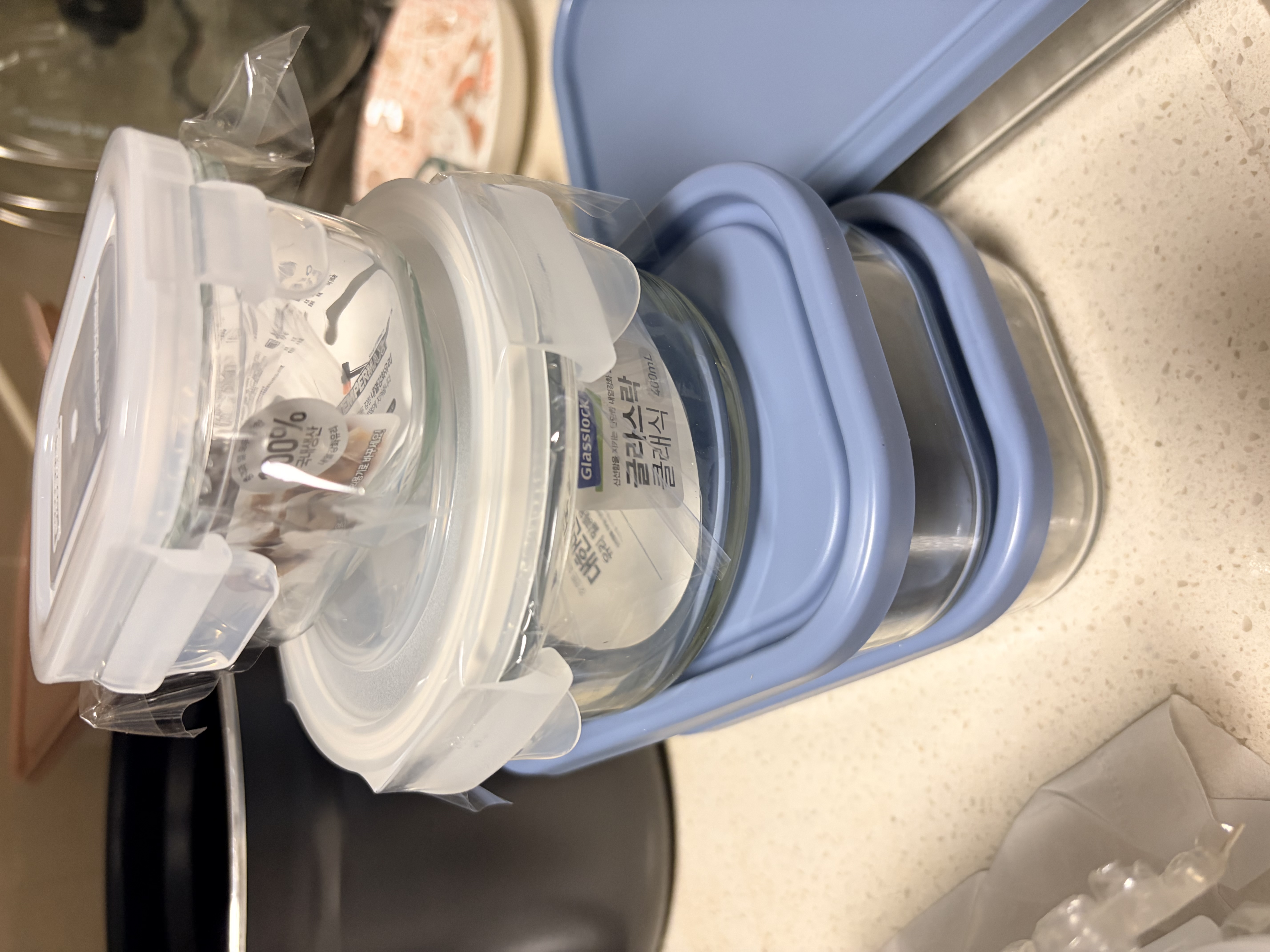 GLASSLOCK保鲜盒进口饭盒耐高温上班族学生饭盒冷冻盒密封储物带盖收纳盒 实拍图