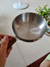 特厚不锈钢平底锅奶锅电磁炉通用不粘锅辅食锅汤锅煮锅蒸锅汤锅 17cm胡桃木锅（加厚直边） 实拍图