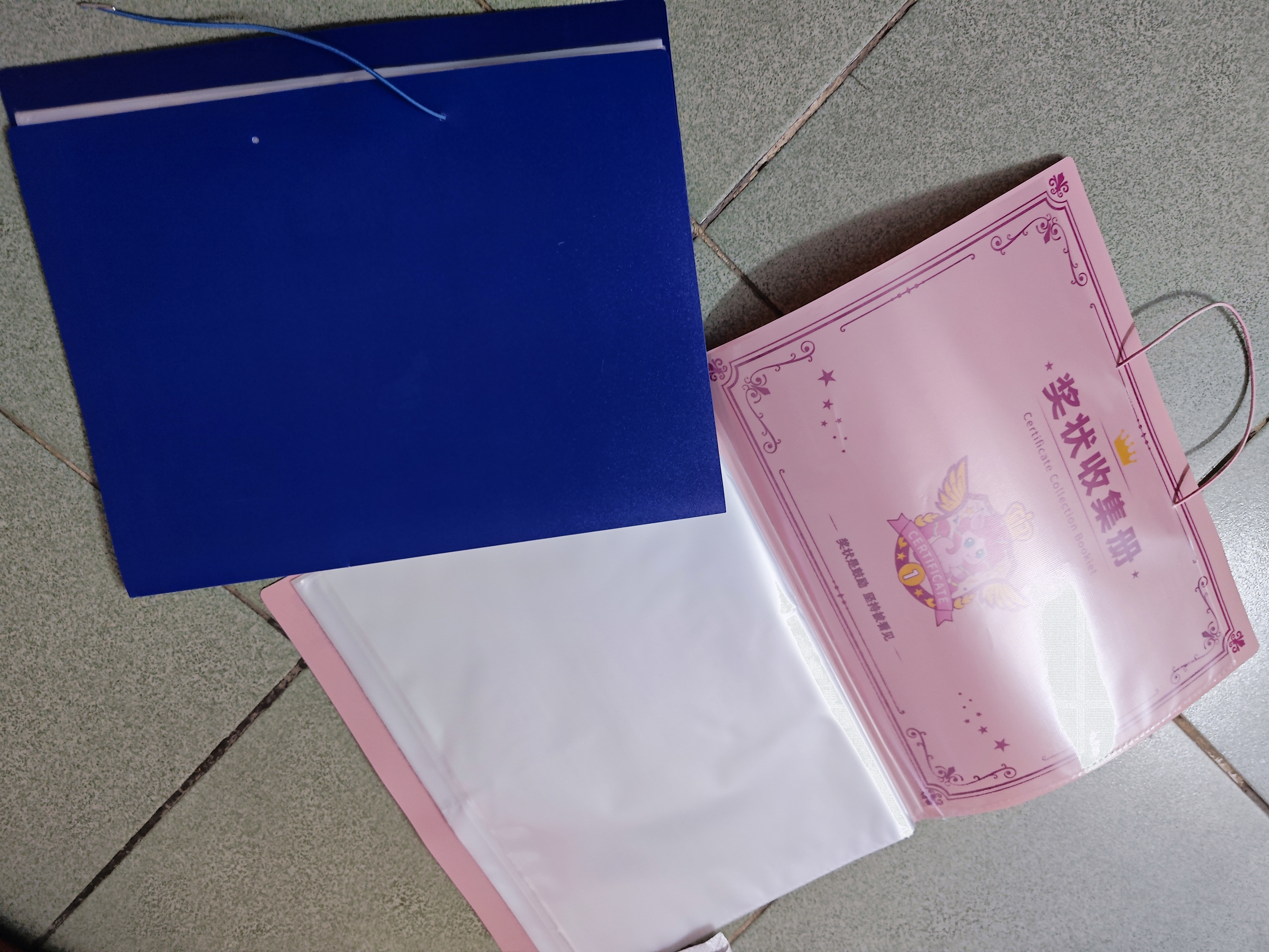 天色A4奖状收集册大号画册收纳 荣誉证书资料册收藏儿童小学生男女孩装放奖状挂墙展示框TS-1669 粉色 实拍图