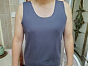 Clarkarida男士背心男80S莫代尔无痕内穿打底衫运动汗衫透气跨栏健身背心 铁灰+月光灰【背心2件】 3XL (170-190斤) 实拍图