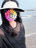GOLOVEJOY高乐捷防晒帽空顶帽夏季户外运动骑车通勤遮阳大帽檐无痕可折叠白 实拍图