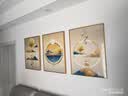 瑞尚客厅装饰画沙发背景墙壁画现代简约轻奢餐厅挂画抽象三联画墙画 福禄圆满 50*70/晶瓷面+铝合金金框 实拍图