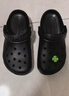 CROCS卡骆驰经典洞洞鞋男鞋一脚蹬女鞋沙滩鞋拖鞋|10001 黑色-001(含智必星) 43 (270mm) 实拍图