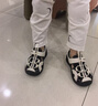 泰兰尼斯宝宝学步鞋夏季儿童凉鞋男女童包头防滑户外沙滩鞋白/黑20码 实拍图