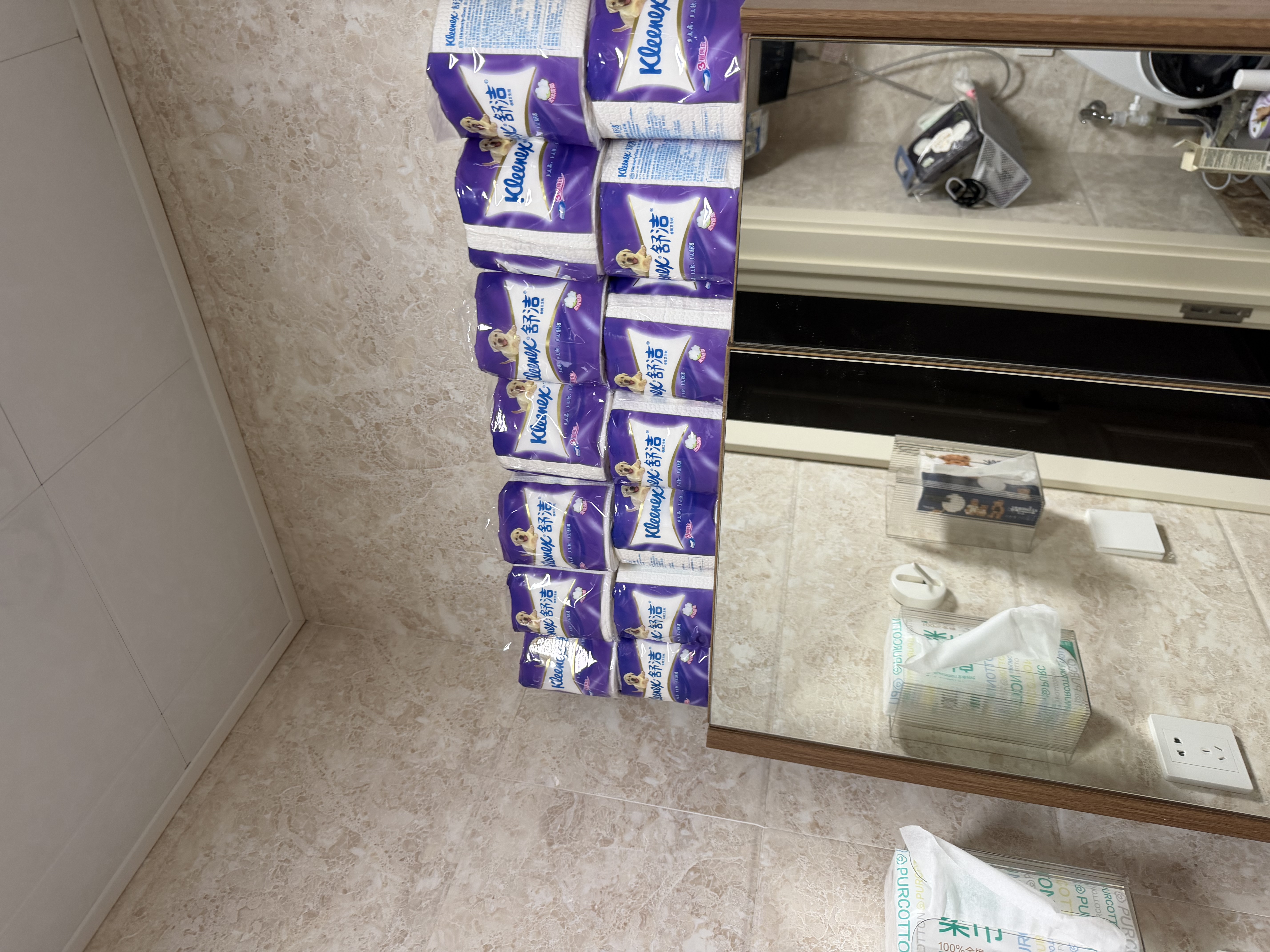 舒洁（Kleenex）舒洁卷纸卫生纸柔韧纯白印花有芯卷纸3层210节*100卷厕纸纸巾 实拍图
