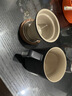 叁旬（sanxun） 知行陶瓷泡茶马克杯带盖过滤水杯女男办公室茶水分离杯子定制 知行【禅风黑】 实拍图