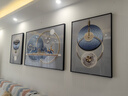 诗六艺家饰客厅装饰画现代简约大气晶瓷墙壁壁画轻奢高级感沙发背景墙挂画 幸福圆满（铝合金外框） 左右60*80中间120*80cm 镶钻画 实拍图