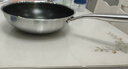 炊大皇炒锅304不锈钢有钛炒菜锅煎锅平底不粘炒锅32cm 可立可视盖不挑灶 实拍图