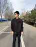 主意范（ZHUYIFAN）夹克男飞行员春秋cleanfit休闲整套立领棒球服外套短款工装冲锋衣 黑色夹克 XL 130-150斤 实拍图