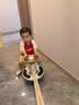 贝易典藏防侧翻扭扭1-3岁儿童大人可坐双人玩具宝宝溜溜车 【典藏 卡其色 声光单车款】前悬双轮防翻 实拍图