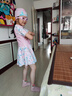 361°儿童泳衣女童泳镜泳帽套装女孩连体裙式平角中大童游泳衣泳装140 实拍图