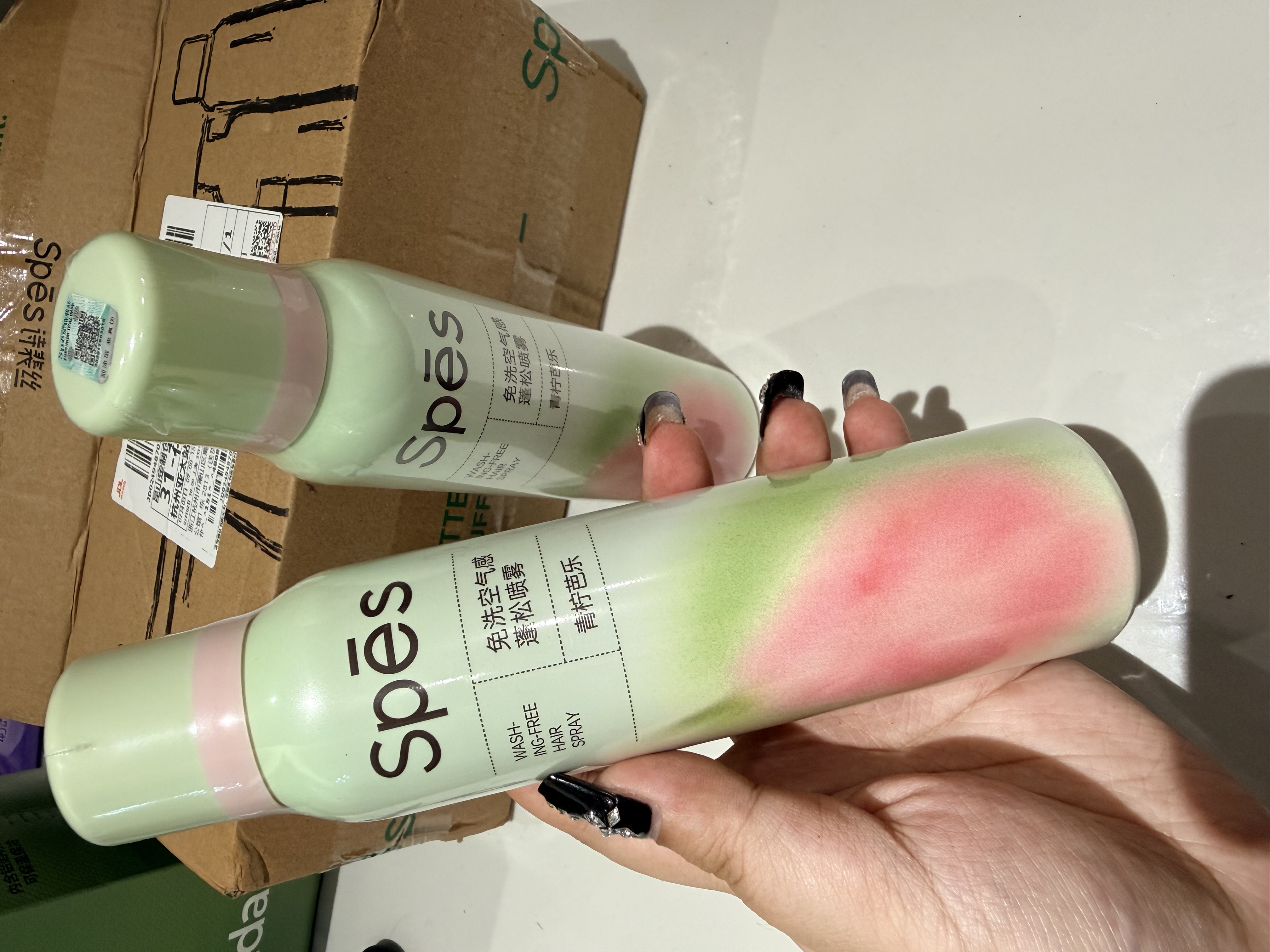 Spes诗裴丝免洗干发喷雾头发蓬松持久定型去油神器旅游出行150ml*2 实拍图