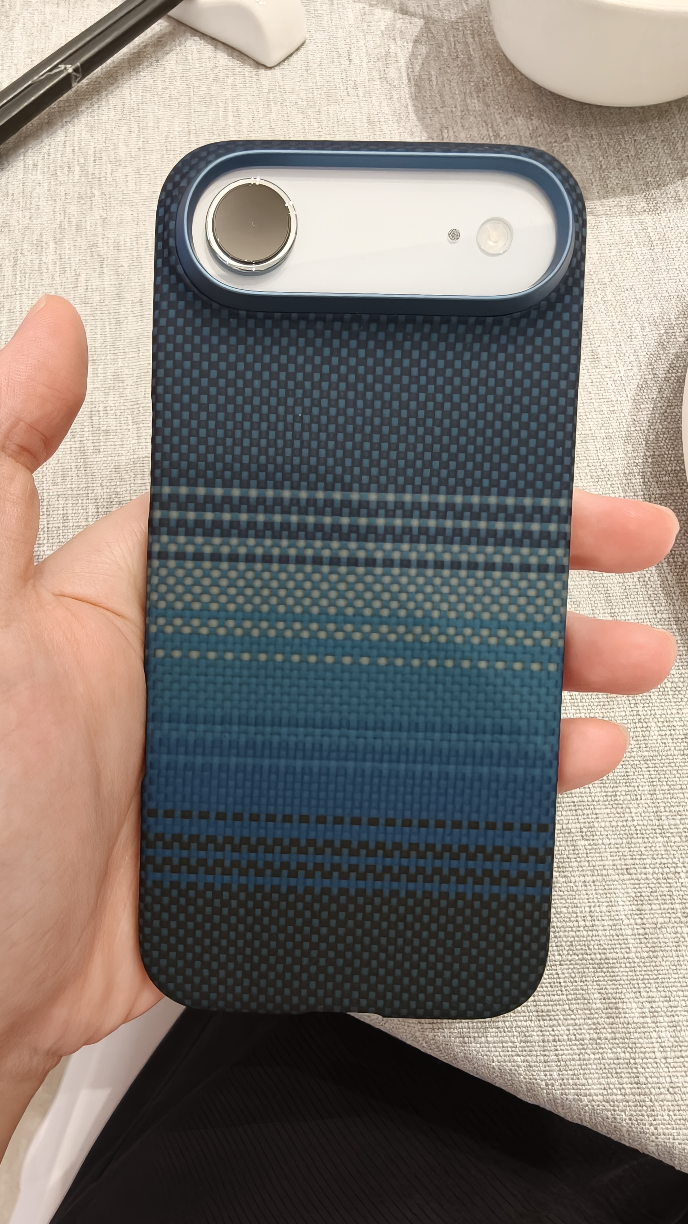 PITAKA适用苹果iPhoneAir手机壳MagSafe磁吸凯夫拉芳纶碳纤维纹高级感超薄编织奢华保护套男女款 月升 实拍图