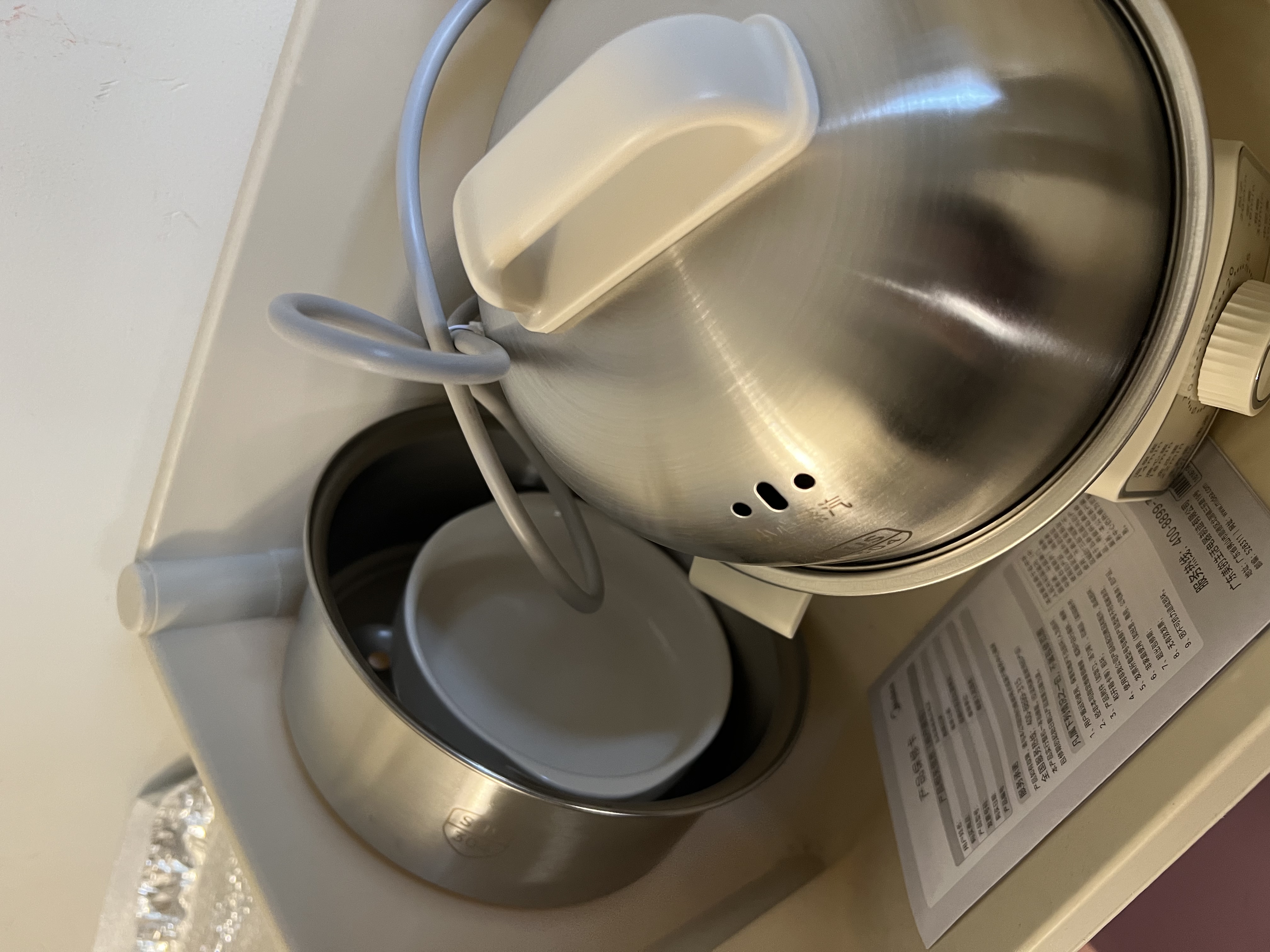 美的（Midea）煮蛋器蒸蛋器双层家用自动断电神器防干烧不锈钢便携式家用煮蛋器MZ-ZDE16T72 实拍图