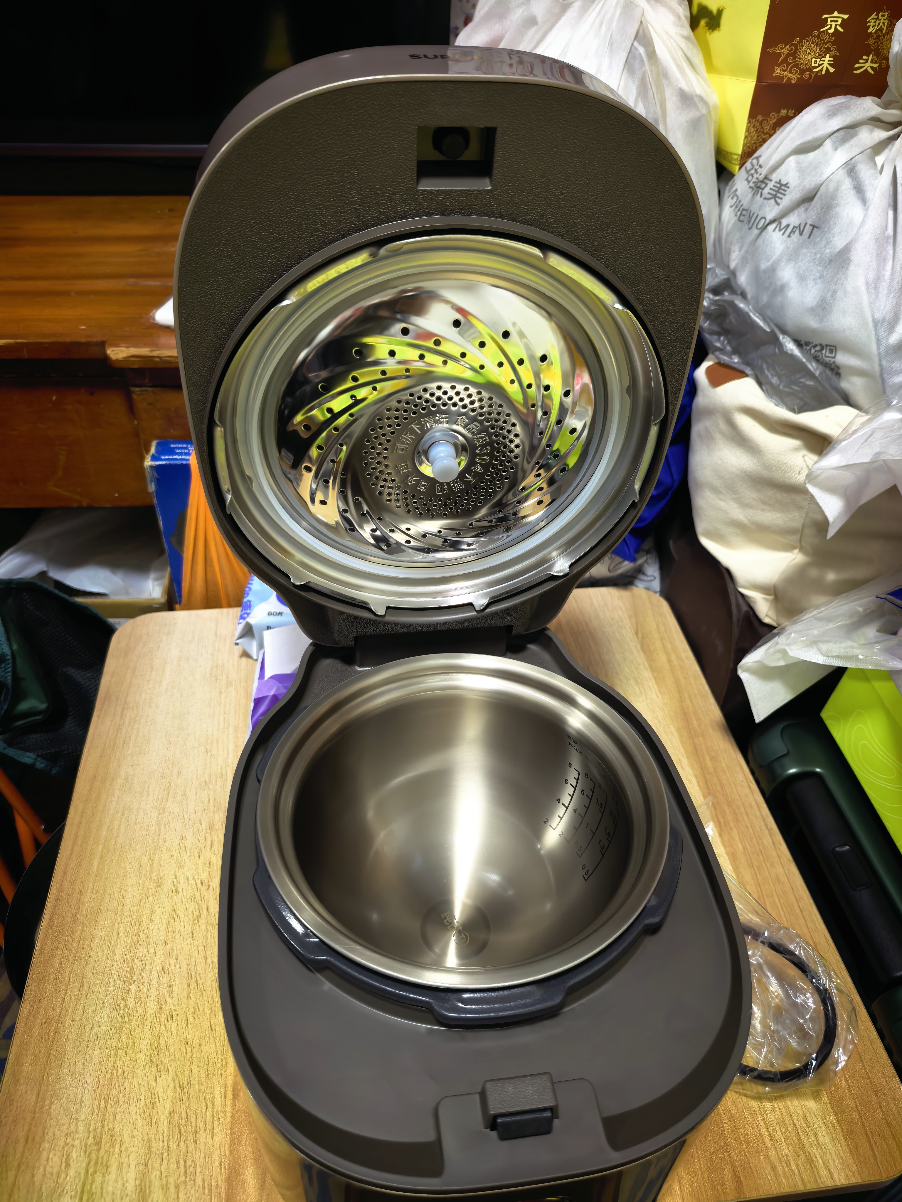 苏泊尔（SUPOR）航天级纯钛新品100kPa鲜呼吸电压力锅5L 2200W IH猛火高压锅 6分钟快速菜 家用4-6人 SY-50FH5992Q 实拍图