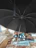 天堂伞 加大雨伞三折 经典商务伞格纹10骨加大雨伞男女 黑色 实拍图
