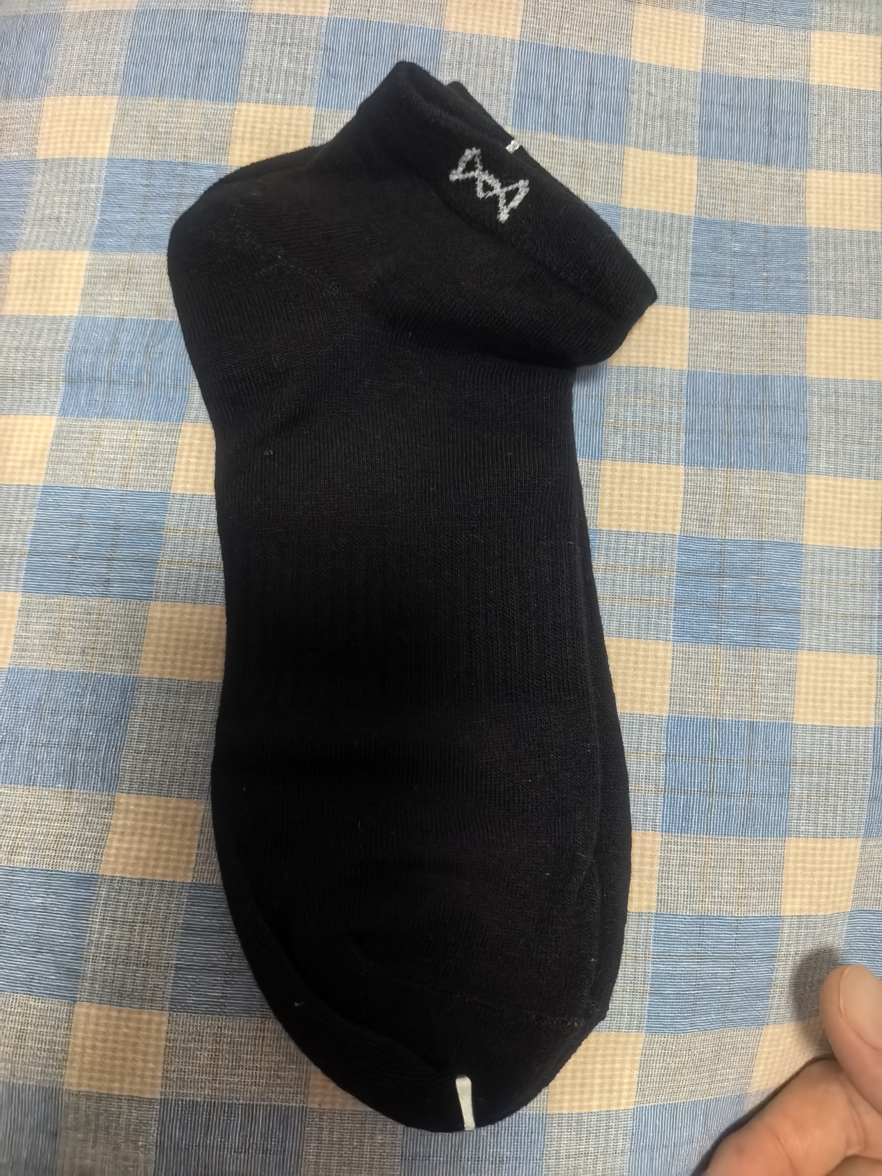 猫人6双100%纯棉男士袜子男夏季薄款10A抗菌防臭耐磨船袜男黑色短袜男 实拍图