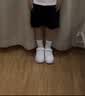 安踏童鞋小白鞋儿童运动鞋男女同款春季新品白色低帮板鞋学生休闲鞋子 【店长推荐】白/雾灰8088-4（男女同款） 31 脚长19.5cm 实拍图