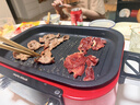 摩飞电器（Morphyrichards）二代升级多功能锅料理锅鸳鸯火锅5升定时预约烤肉涮一体蒸煮炒煎多用途电火锅MR9099 5L 英伦红标配【深锅+牛扒盘+蒸格】 实拍图