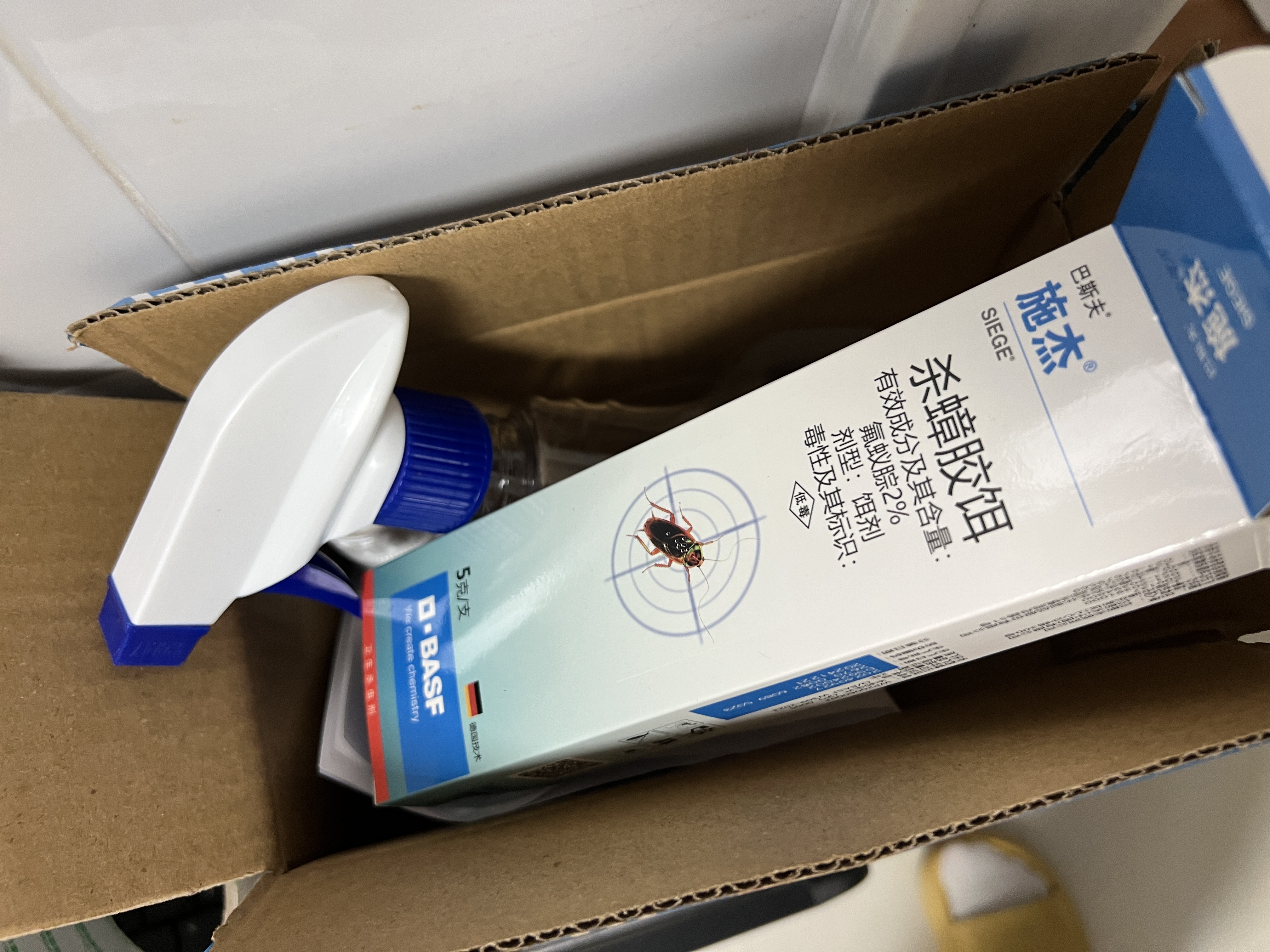 巴斯夫蟑螂药套装5g+胶饵5g家用灭除蟑螂喷剂 跳蚤药猫狗宠物虫剂 实拍图