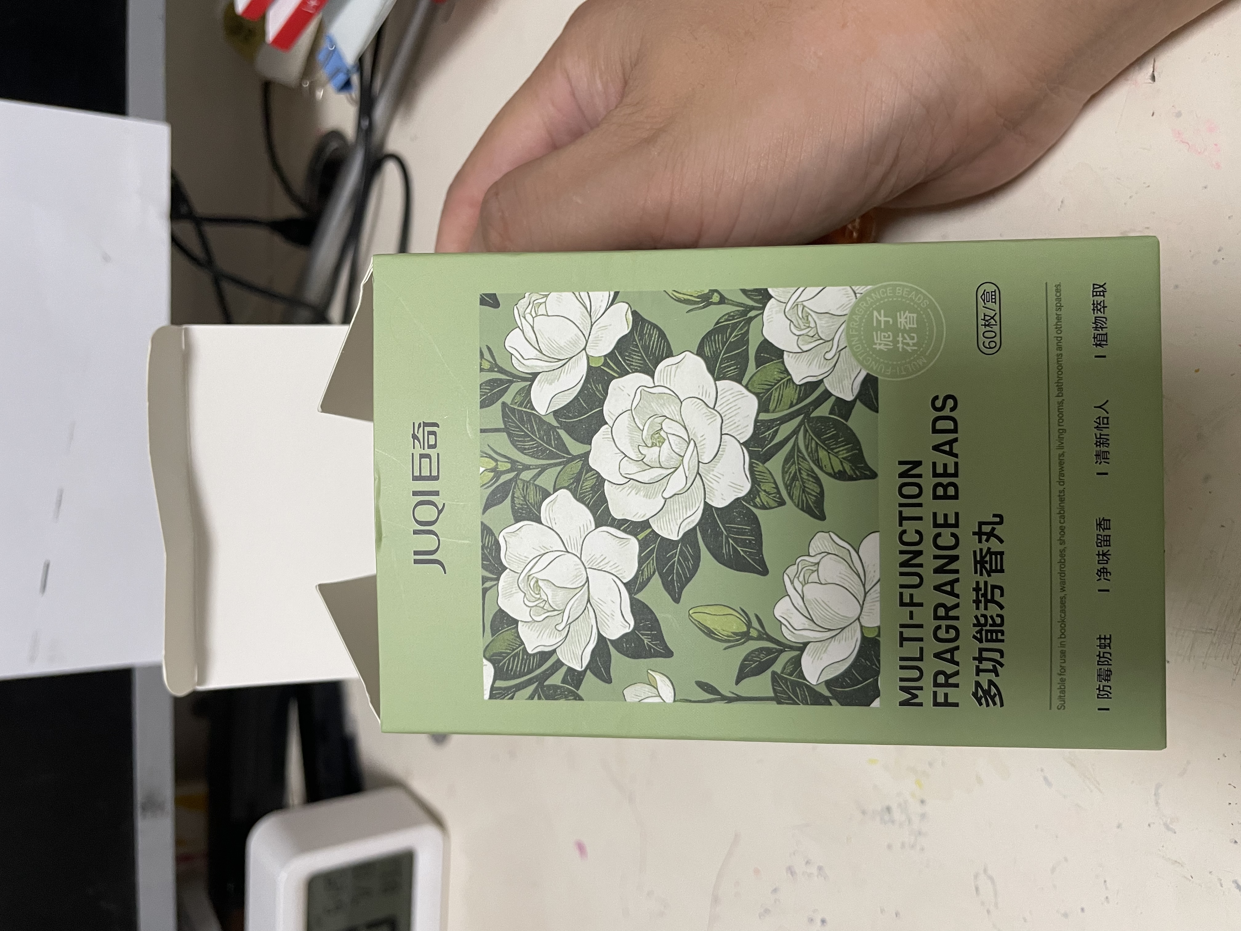 巨奇（JUQI）栀子花香樟脑丸衣柜衣物防虫防蛀防霉防潮除湿除臭香薰包60袋/盒 实拍图