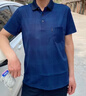 宝财羊爸爸夏装短袖t恤男圆领冰丝条纹半袖衫中老年人上衣服父亲节礼物 实拍图