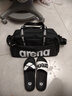 阿瑞娜（arena）男女竞技游泳运动拖鞋简约大LOGO舒适拖鞋沙滩拖鞋 黑白色（BKWH） 42 实拍图