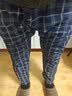 【大牌代工厂出品】情侣款全棉长裤睡裤宽松纯棉休闲居家格子 男款 230（蓝色格子） 3XL 实拍图