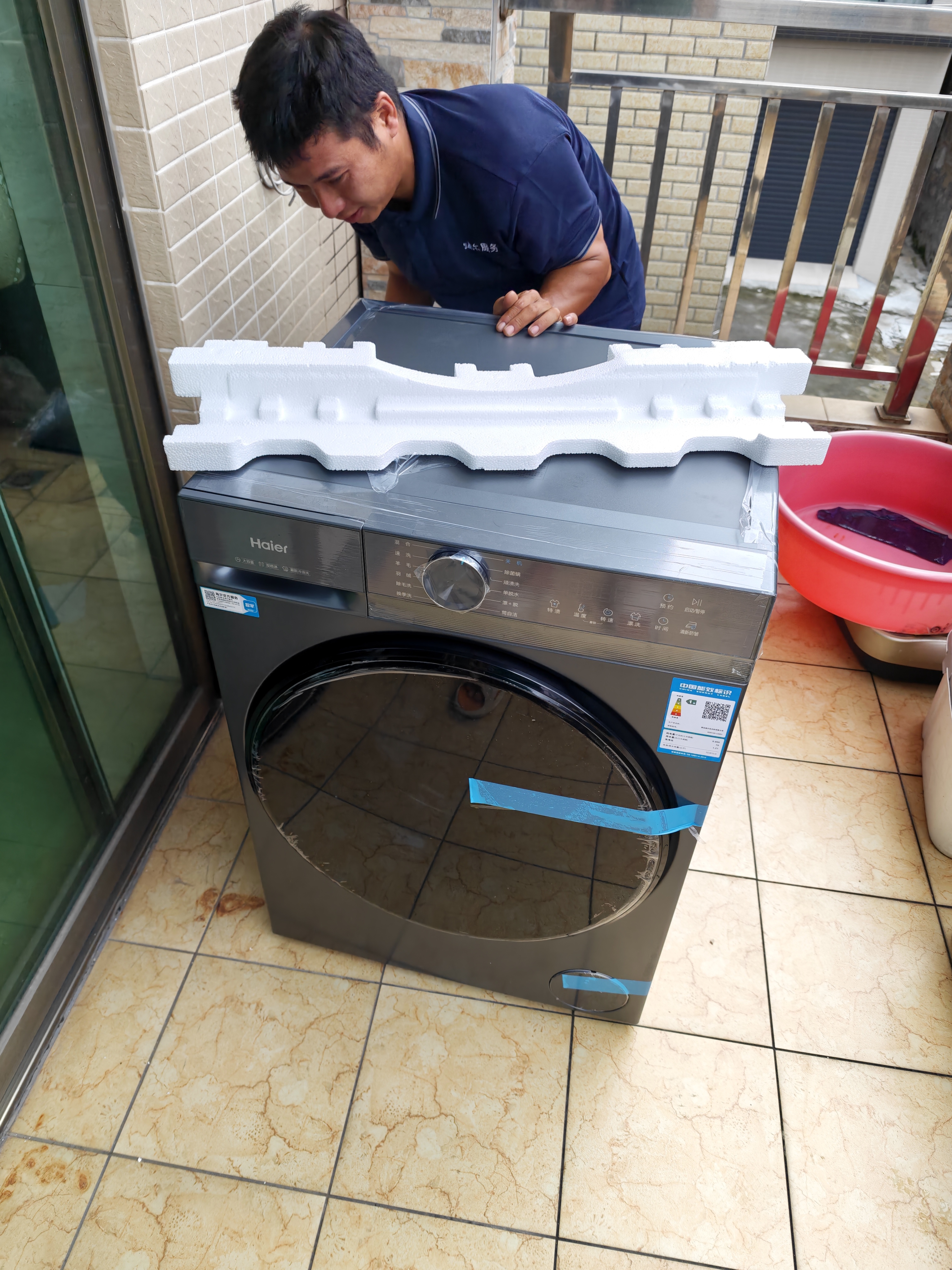海尔（Haier）【价低全网直播间】滚筒洗衣机单洗全自动家用12公斤超薄大容量 京东自营XQG120-L52D1 以旧换新 实拍图