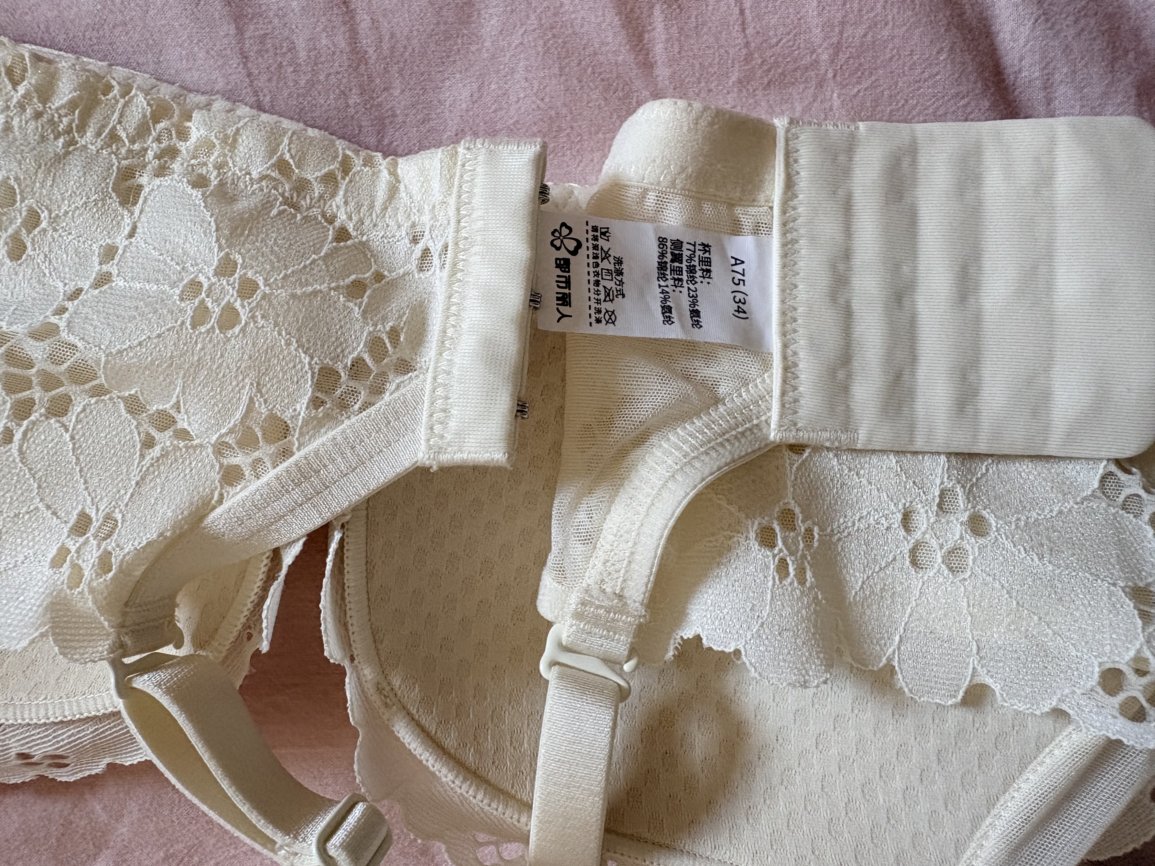 都市丽人内衣女无钢圈文胸聚拢中薄款乳罩波斯菊蕾丝胸罩2B9506七夕礼物 实拍图