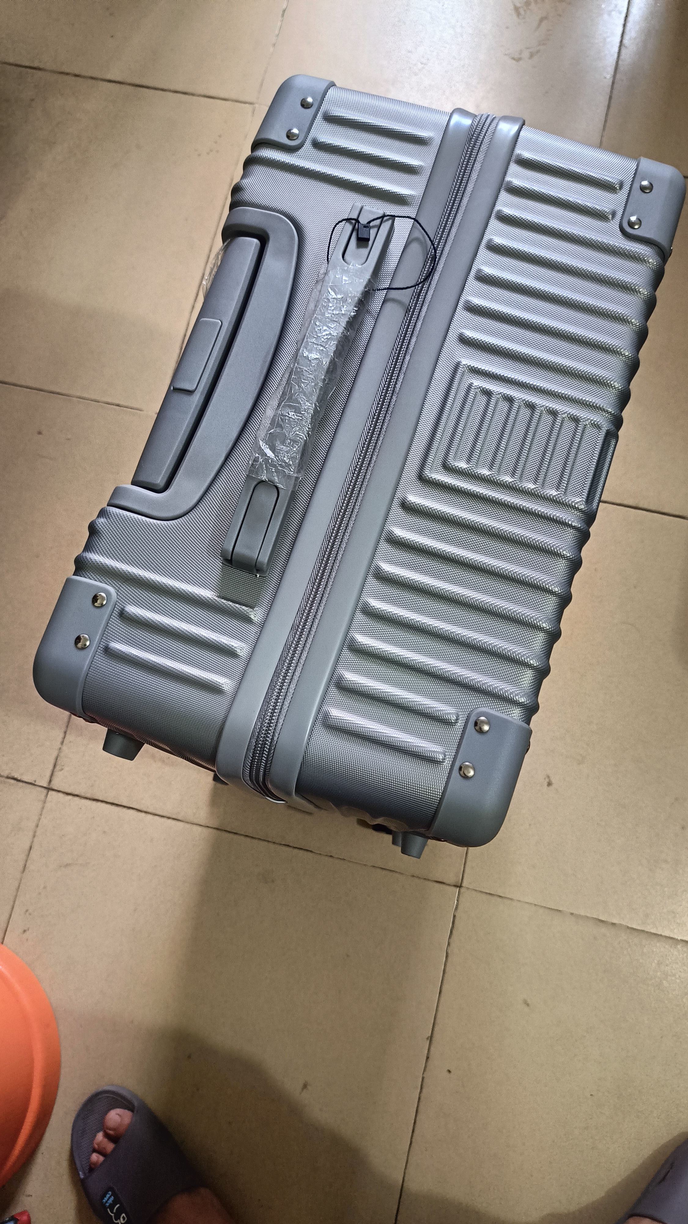 ULDUM行李箱男旅登机箱行箱子铝框拉杆箱学生小型登机密码箱皮箱开学季 星耀铂金拉链-奢华银 24英寸 【可托运】 实拍图