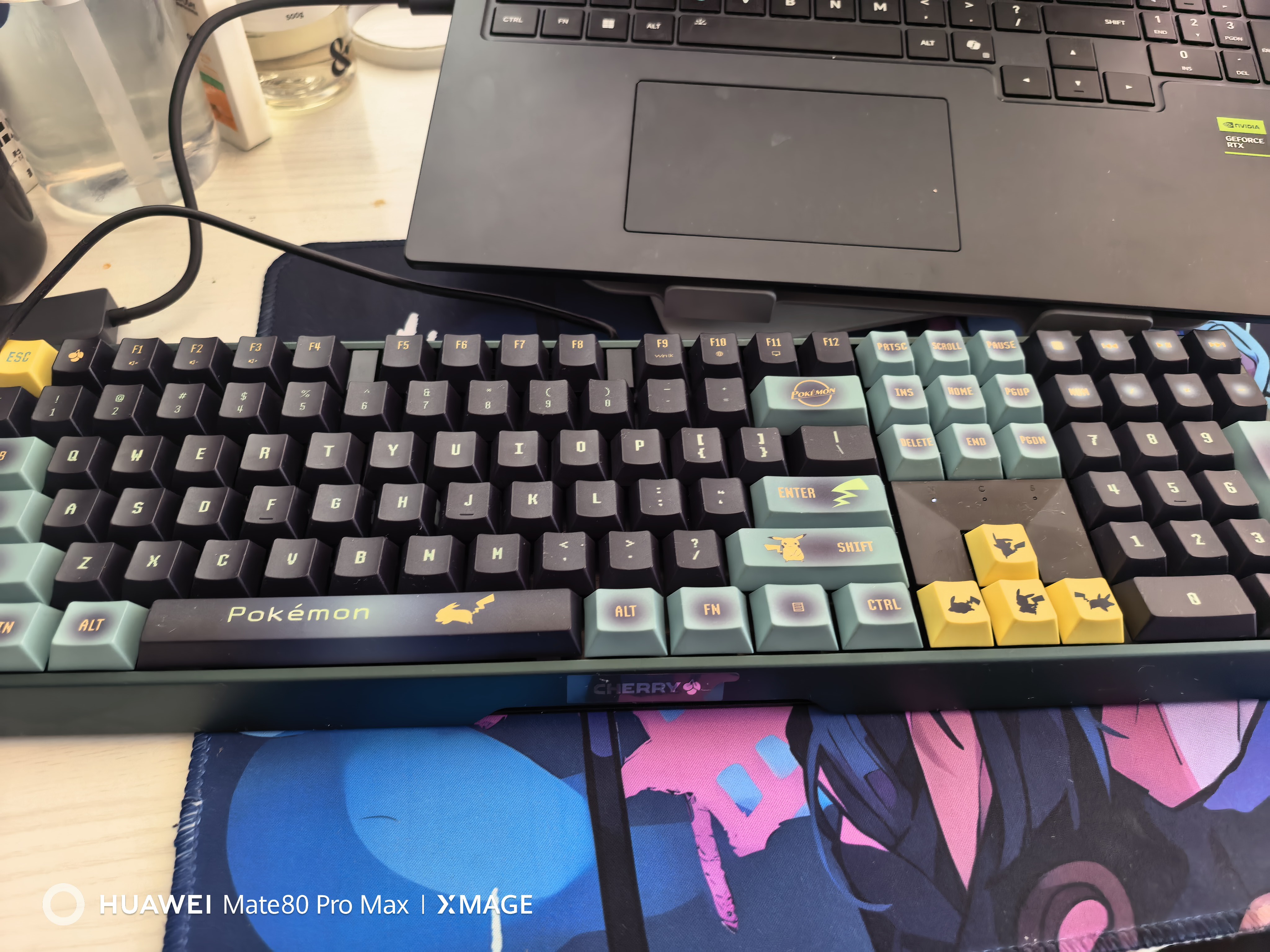 CHERRY樱桃MX3.0S机械键盘皮卡丘IP联名款宝可梦礼盒有线108键盘合金外壳电脑办公键盘电竞游戏键盘 实拍图