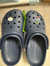 卡骆驰（CROCS）经典洞洞鞋轻便百搭女沙滩鞋包头拖鞋男鞋|10001 黑色-001(含智必星) 37 /38(230mm) 实拍图