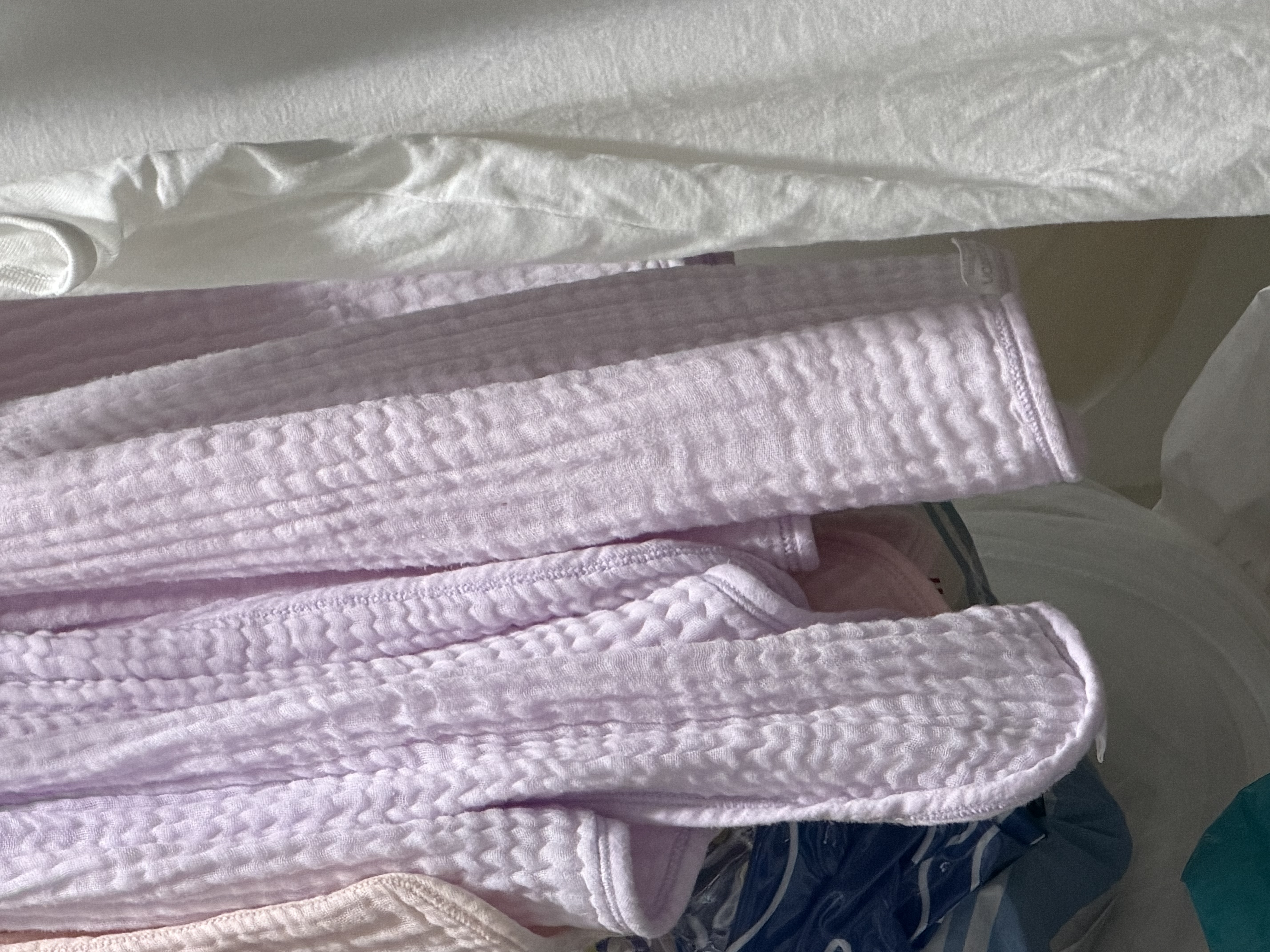 全棉时代A类纱布纯棉速吸易干四层水洗纱布毛巾 34cm×76cm 春兰美人·粉 实拍图