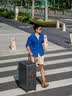 朗客德国大容量铝框行李箱32寸加厚出国结实耐用宽拉杆30旅行密码皮箱 游弋灰【加大加厚多功能铝框款】 32英寸 可托运-适合出国长途旅行 实拍图