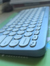 罗技（Logitech）时尚系列K390无线蓝牙键盘 超薄便携  K380升级版蓝色 79键 实拍图
