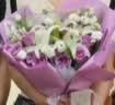 幽客玉品鲜花速递红玫瑰花束表白送女友老婆生日礼物全国同城配送 19朵紫玫瑰百合玫瑰花束 实拍图