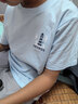 京东京造儿童t恤男5A抑菌新疆棉圆领衣服男装打底衫印花 白色130 实拍图